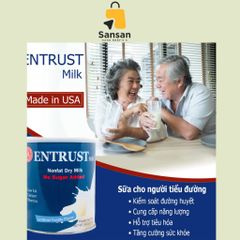 Sữa Tiểu Đường Entrust Mỹ Vị Vanila 400g - Dinh Dưỡng Tốt Cho Người Tiểu Đường, Ăn Kiêng, Hương Vị Ngon Miệng