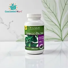 Viên uống bổ não Ginkgo Biloba TruNature Mỹ - Hỗ trợ trí nhớ, rối loạn tiền đình - 340 viên nang mềm tự nhiên