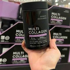 Viên Uống Bổ Sung Collagen Sports Research Multi Collagen 180 Viên - Tăng Cường Da, Tóc, Móng Khỏe Mạnh Từ Trong Ra Ngoài