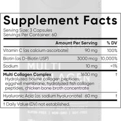 Viên Uống Bổ Sung Collagen Sports Research Multi Collagen 180 Viên - Tăng Cường Da, Tóc, Móng Khỏe Mạnh Từ Trong Ra Ngoài