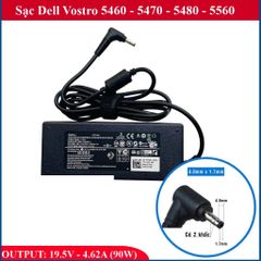Sạc Laptop Dell Vostro 5460 5470 5480 5560 Chân Khấc 4.0mm x 1.7mm 19.5V - 4.62A - Phụ Kiện Chính Hãng Bảo Hành 12 Tháng