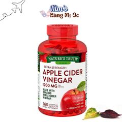 Viên uống giấm táo Organic giảm cân 180 viên - Hỗ trợ giảm mỡ máu và tiêu hóa - Sản phẩm từ Mỹ