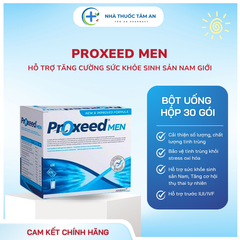 Proxeed Men - Viên uống tăng cường sinh lực và sức khỏe sinh sản nam giới, hỗ trợ thụ thai tự nhiên, hộp 30 gói bột hòa tan.