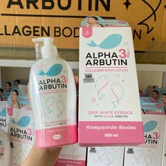 Sữa Dưỡng Thể Trắng Da Alpha Arbutin Collagen Lotion 3+ 750ml - Dưỡng ẩm và Làm sáng da từ Thái Lan, Bảo vệ da hiệu quả