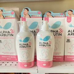Sữa Dưỡng Thể Trắng Da Alpha Arbutin Collagen Lotion 3+ 750ml - Dưỡng ẩm và Làm sáng da từ Thái Lan, Bảo vệ da hiệu quả