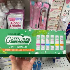 Ống Hít Thông Mũi 2 Đầu Green Herb Thái Lan - Giảm Nghẹt Mũi Với Tinh Dầu Thảo Dược, Chăm Sóc Sức Khỏe Cá Nhân