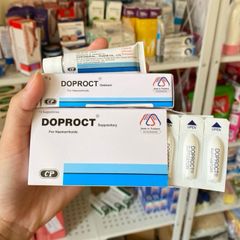 Kem Bôi Trĩ DOPROCT Thái Lan - Viên Đặt Hỗ Trợ Giảm Sưng Ngứa, Cải Thiện Tình Trạng Hậu Môn, Ngăn Ngừa Nhiễm Trùng