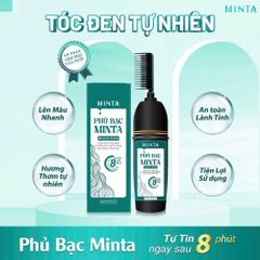 Dầu Gội Phủ Bạc Minta 200ml - Che Phủ Tóc Bạc Nhanh Chóng Sau 8 Phút, An Toàn Cho Da Đầu Nhạy Cảm, Màu Đen Tự Nhiên