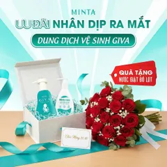 Dung Dịch Vệ Sinh Minta Giva 150ml Tặng Nước Giặt Đồ Lót - Làm Sạch Dịu Nhẹ, Giảm Ngứa, Khử Mùi, An Toàn Cho Da Nhạy Cảm