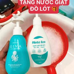 Dung Dịch Vệ Sinh Minta Giva 150ml Tặng Nước Giặt Đồ Lót - Làm Sạch Dịu Nhẹ, Giảm Ngứa, Khử Mùi, An Toàn Cho Da Nhạy Cảm