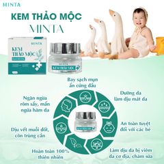 Kem Bôi Da Thảo Mộc Minta Eco 6g - Giảm Viêm, Dị Ứng, Ngăn Ngừa Rôm Sảy, Phục Hồi Và Cung Cấp Độ Ẩm Cho Da Nhạy Cảm