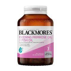 Viên Uống Hoa Anh Thảo Blackmores Evening Primrose Oil + Dầu Cá Omega-3 - Hỗ Trợ Nội Tiết, Tim Mạch, Làm Đẹp Da (100 Viên)