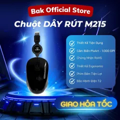 Chuột Dây Rút Zadez M215 - Chuột Máy Tính Ergonomic, Độ Chính Xác 1000 DPI, Cảm Biến PixArt, Chứng Nhận RoHS, Phù Hợp Với Văn Phòng