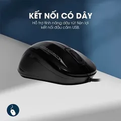 Chuột Dây Rút Zadez M215 - Chuột Máy Tính Ergonomic, Độ Chính Xác 1000 DPI, Cảm Biến PixArt, Chứng Nhận RoHS, Phù Hợp Với Văn Phòng