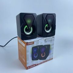 Loa Mini Máy Tính Laptop LED RGB 2.0 BAK E-1046 - Âm Thanh Chất Lượng Cao, Giá Tốt cho Thiết Bị USB và 3.5mm