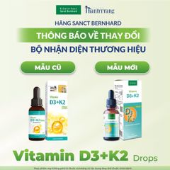 Vitamin D3K2 Drops 10ml - Tăng Cường Hấp Thu Canxi, Hỗ Trợ Xương Và Răng Khỏe Mạnh - Thương Hiệu Sanct Bernhard