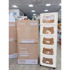 Tủ Gấu Di Động KIMO Nhiều Tầng Có Bánh Xe - Giải Pháp Lưu Trữ Thông Minh Dành Cho Bé Yêu, Tiện Lợi và Xinh Xắn