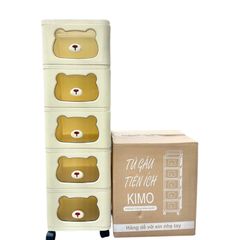 Tủ Gấu Di Động KIMO Nhiều Tầng Có Bánh Xe - Giải Pháp Lưu Trữ Thông Minh Dành Cho Bé Yêu, Tiện Lợi và Xinh Xắn