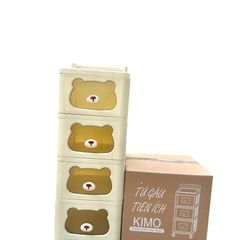 Tủ Gấu Di Động KIMO Nhiều Tầng Có Bánh Xe - Giải Pháp Lưu Trữ Thông Minh Dành Cho Bé Yêu, Tiện Lợi và Xinh Xắn
