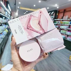 Phấn Nước Cushion Clio Kill Cover Mesh Glow SPF50+ PA++++ - Che Phủ Hoàn Hảo, Dưỡng Ẩm Da Tươi Sáng, Tặng Kèm Lõi 15g