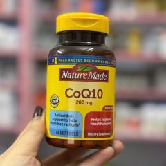 Viên uống Nature Made CoQ10 200mg - Hỗ trợ tim mạch, tăng cường năng lượng tế bào, bảo vệ sức khỏe tim mạch, 80 viên