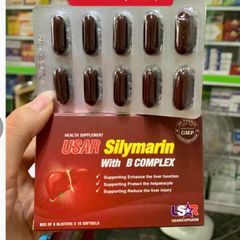 Viên uống hỗ trợ gan Silymarin PPPP - Bổ gan, Giải độc, Tái tạo tế bào gan, Giảm men gan, Hộp 60 viên