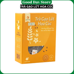 Trà Gạo Lứt Hoa Cúc Quê Việt - Thải Độc, Ngủ Ngon, Hỗ Trợ Điều Hòa Huyết Áp, Thanh Nhiệt Từ Thiên Nhiên