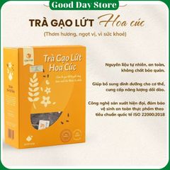 Trà Gạo Lứt Hoa Cúc Quê Việt - Thải Độc, Ngủ Ngon, Hỗ Trợ Điều Hòa Huyết Áp, Thanh Nhiệt Từ Thiên Nhiên