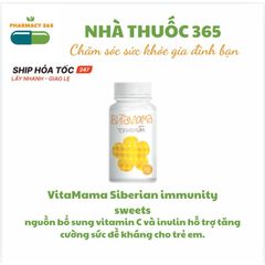 Viên ngậm bổ sung sức đề kháng VitaMama Siberian - 400 viên Vitamin C và Inulin tự nhiên cho trẻ em từ 3 tuổi trở lên