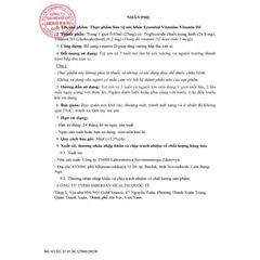 Vitamin D3 - Siberian Wellness - Tăng chiều cao, khớp xương linh hoạt và xương chắc khỏe - Sản phẩm chính hãng từ Liên Bang Nga