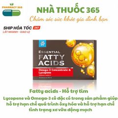 Omega-3 Concentrate & Lycopene - Thực phẩm bảo vệ sức khỏe cho tim mạch, hỗ trợ xơ vữa lòng mạch - 30 viên/hộp