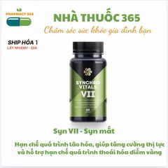 Viên uống hỗ trợ mắt SYNCHROVITALS VII - Tăng cường thị lực với Lutein, Beta-carotene, Zeaxanthin - 60 viên, Chất lượng Liên Bang Nga