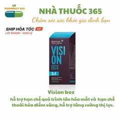 Thực phẩm bảo vệ sức khỏe Vision Box - Bổ mắt tự nhiên với Omega-3, hỗ trợ tăng cường thị lực - 30 túi, hàng chính hãng
