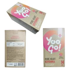YOO GO Pure Heart Drink Mix Dâu Tây Hỗ Trợ Tiểu Đường - 14 Gói Giúp Giảm Đường và Mỡ Trong Máu, Xuất Xứ Nga