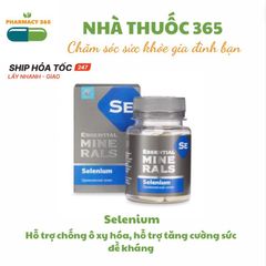 Thực phẩm Bảo Vệ Sức Khỏe Essential Minerals Selenium Siberian 60 Viên - Hỗ Trợ Tăng Cường Sức Đề Kháng và Chống Ôxy Hóa
