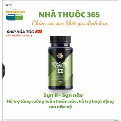 Thực Phẩm Bảo Vệ Sức Khỏe Synchrovitals II - Hỗ Trợ Não Bộ Tăng Cường Trí Nhớ - 60 Viên Ginsenoside, Flavonol Glycoside, Baicalin