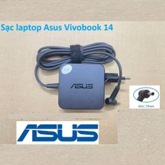 Sạc Laptop Asus Vivobook 14 - Chân 4.0*1.35mm và 4.5*3.0mm - Đầu vào 100V-240V, Đầu ra 19V-3.42A - Hàng mới 100%