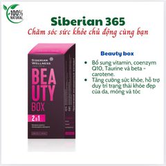 Hộp làm đẹp SIBERIAN WELLNESS - Bổ sung vitamin, Coenzyme Q10, Taurine và Beta-Carotene cho da, móng, tóc khỏe đẹp