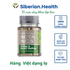 Thực phẩm bổ não Essential Botanics Ginkgo & Baikal Skullcap - Tăng cường trí nhớ - 30 viên, Hỗ trợ cải thiện tuần hoàn não