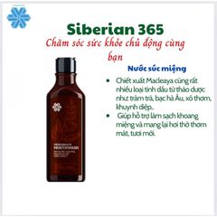 Nước Súc Miệng Fresh Breath Siberian Wellness 250ml - Chiết Xuất Thảo Dược Tươi Mát Hơi Thở, Hỗ Trợ Làm Sạch Khoang Miệng