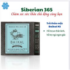 Trà Ngủ N3 - Trà Thảo Mộc Baikal Siberian Herbal Tea Collection 30 Túi Giúp Ngủ Ngon, An Thần Kinh, Hạn Sử Dụng Đến 2026