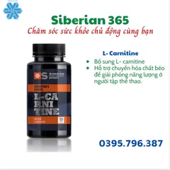 L-Carnitine Siberian Supernatural - Viên hỗ trợ đốt mỡ 120 viên, tăng cường năng lượng cho người tập thể thao, hạn sử dụng T2/2026