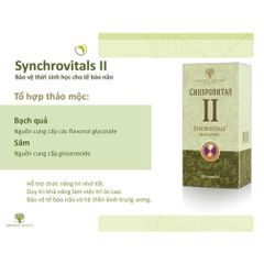 Thực phẩm bổ não Synchrovitals II - Hỗ trợ tăng cường trí nhớ và tuần hoàn não - 60 viên từ Nga