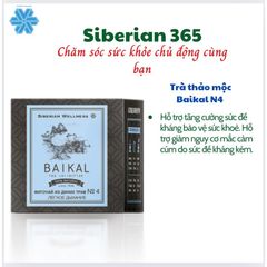 Trà Thảo Mộc Baikal N4 - Tăng Cường Sức Đề Kháng - Hỗ Trợ Giảm Nguy Cơ Cảm Cúm - 30 Gói, Hạn Sử Dụng T12/2026