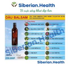 Dầu Massage Balsam Siberian Extra Rich 250ml - Chiết Xuất Thảo Mộc Tự Nhiên, Chăm Sóc Da Toàn Diện, Thư Giãn Cảm Giác