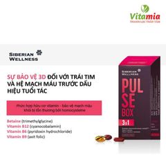 Hỗ Trợ Tim Mạch Pulse Box - Siberian Wellness Giảm Nguy Cơ Xơ Vữa Động Mạch, Chống Đột Quỵ, Hỗ Trợ Đồng Máu, Tăng Cường Sức Khỏe Tim Mạch