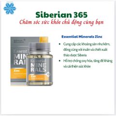 [ Bổ sung kẽm siberi tăng đề kháng ] Thực phẩm bảo vệ sức khỏe Essential Minerals Zinc Siberian – 60 viên/lọ