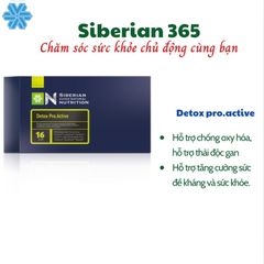 Detox Pro.Active Siberian Super Natural Nutrition - Giải Độc Gan, Chống Oxy Hóa, Tăng Cường Sức Đề Kháng - 16 Gói