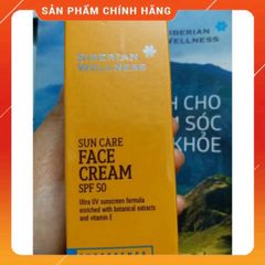 Kem Chống Nắng Siberian Wellness SPF 50 - Bảo Vệ Da Mặt, Ngăn Ngừa Tia UVA/UVB - 50ml, Chăm Sóc Da Mặt Mềm Mại