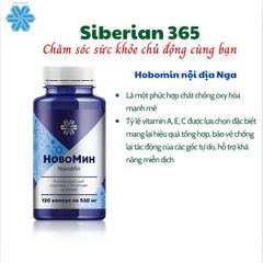 Viên uống Novomin Hobomin Fomula 4 - Tăng cường sức đề kháng và miễn dịch - 120 viên vitamin A, C, E từ Siberian Wellness